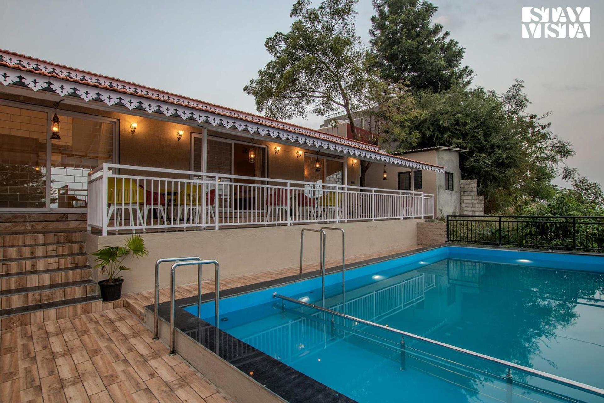 Stayvista'S Harvest Haven - Pool-View Villa With Deck & Machan Near Sula นาสิก ภายนอก รูปภาพ